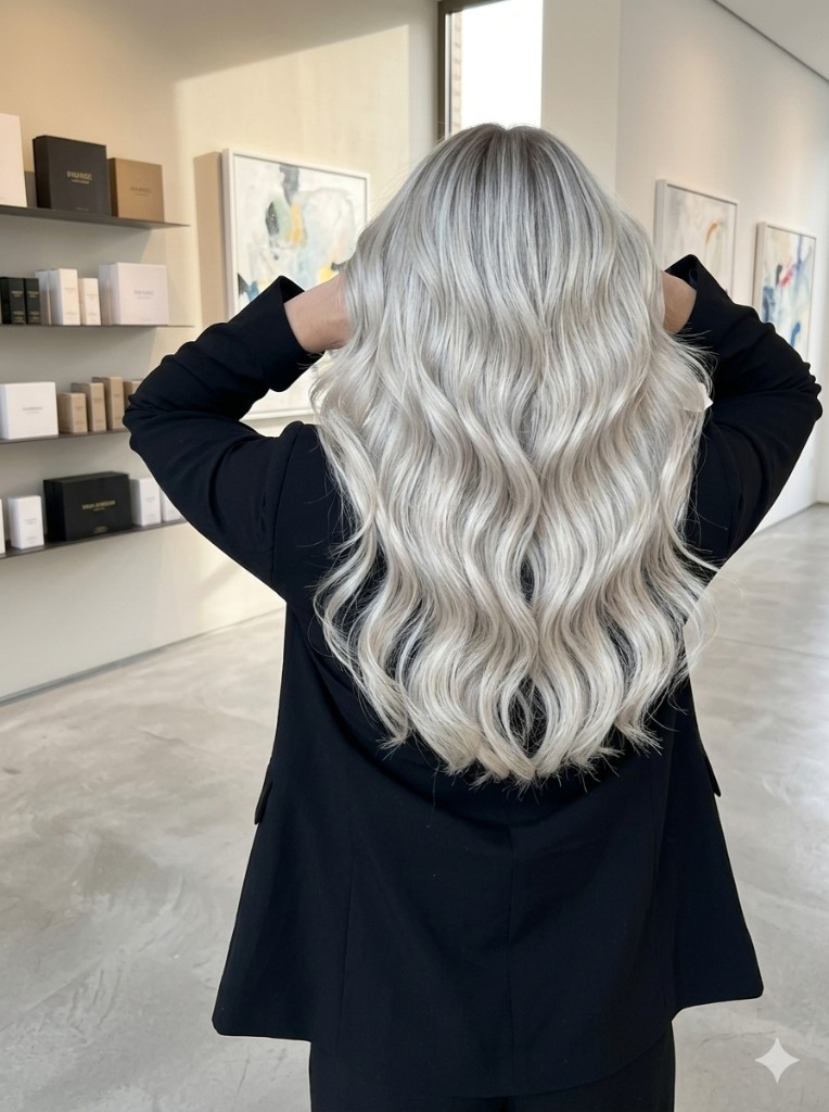 Haarverlängerung – Styling mit weichen Wellen